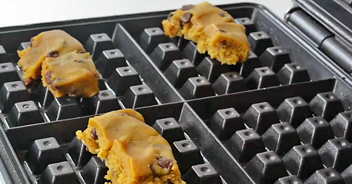 She Put Cookie Dough In Her Waffle Iron. When It's Done? I CAN'T Stop