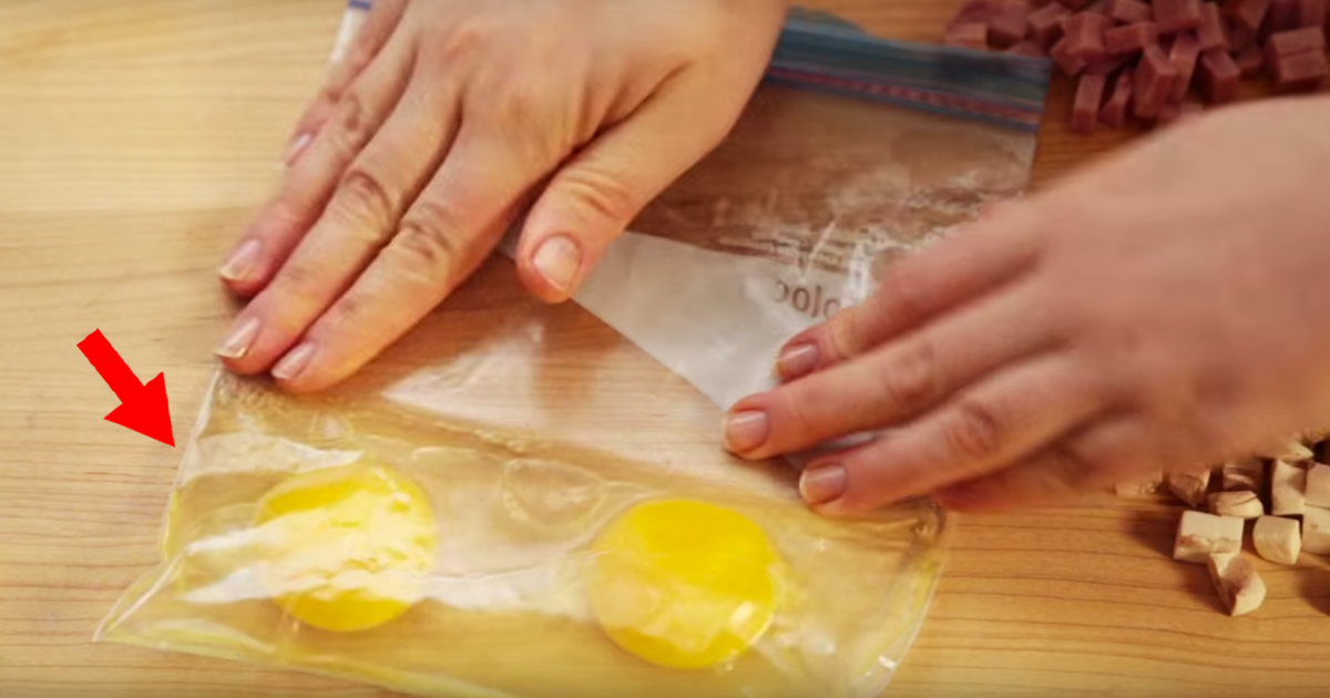 She Puts Eggs Into A Ziploc Bag To Show You THIS Trick To Making An Old
