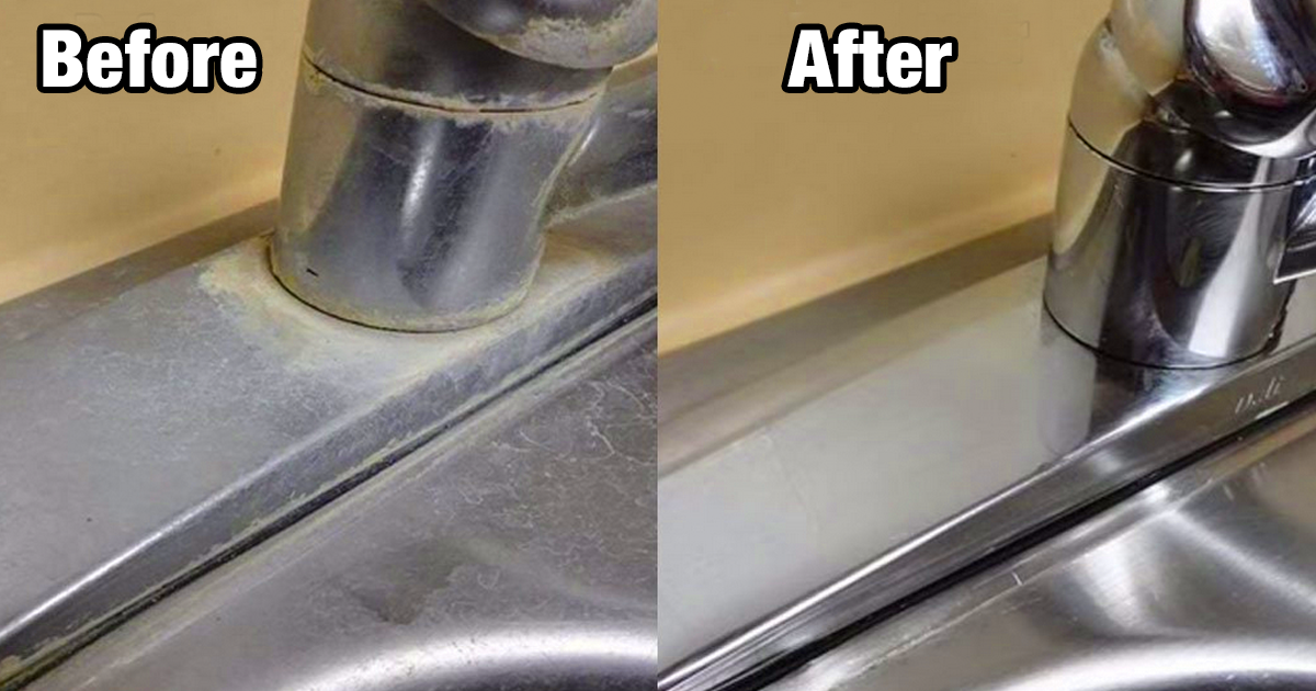 The Simple Way To Remove Ugly Water Deposits On Your Faucets And Sinks