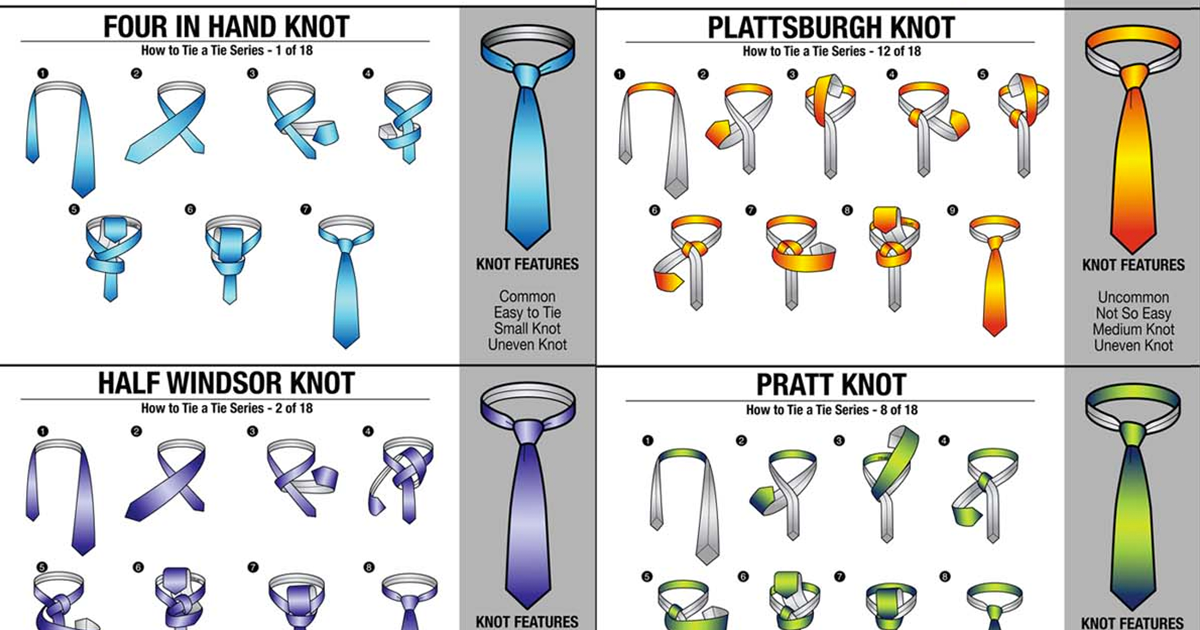 18 Different Ways To Tie A Tie… You've Probably Never Seen Some Of These!