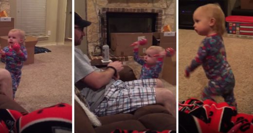 Angry Toddler Picks Fight With Dad For Playing With Her Toys