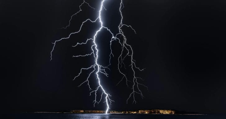 Man Looks Out At Clear Skies When A Natural Phenomena Suddenly Scares Him