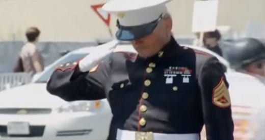 Marine With Broken Wrist Holds Salute For 3 Hours For Fallen Soldiers
