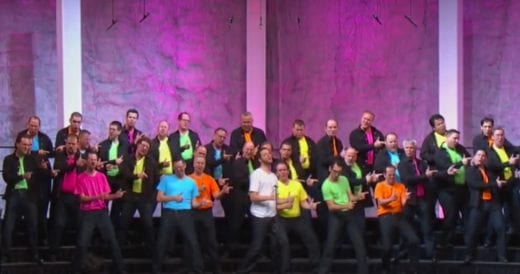 37 Men Dance And Sing A Cappella To “Footloose” In Spectacular Performance