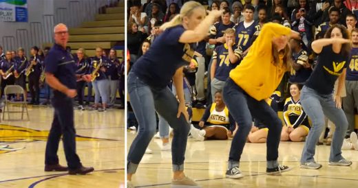 Principal’s Speech Is Shutdown When Teachers Storm The Stage To “Uptown Funk...