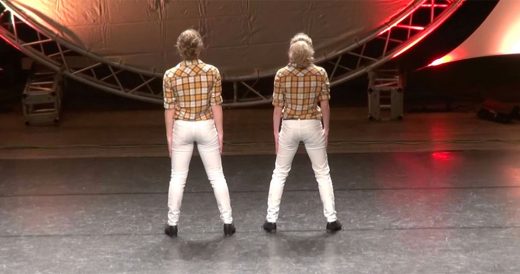 2 Girls Twirl Around And Jump Into A Dazzling Clogging Routine