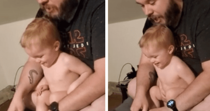 Dad And Son Read Comedic Book “Don’t Push The Button” Together