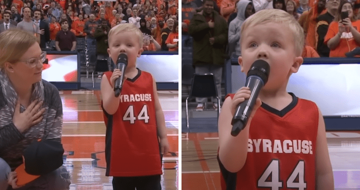 Talented 3-Year-Old Boy Becomes The Youngest National Anthem Singer