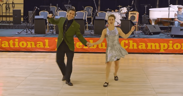 Funky Swing Dancers Impress The Audience With Their Routine