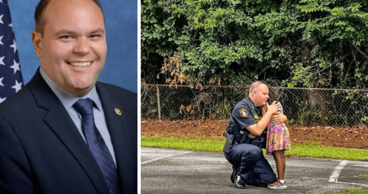 Police Chief Comforts Little Girl After An Alarming Situation