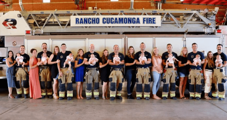 9 Firefighter Buddies Become Dads At The Same Time