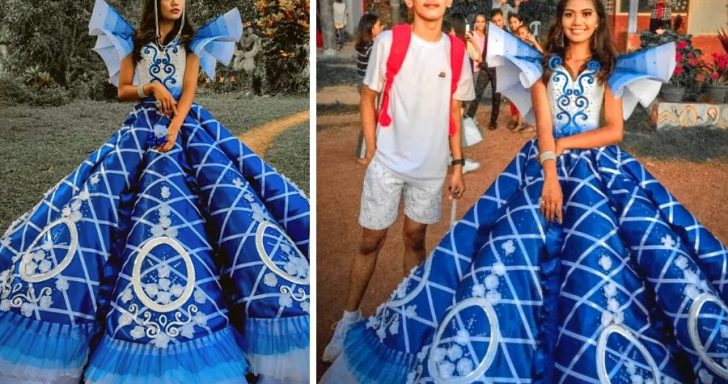 Skillful Brother Sews Sister’s Prom Gown