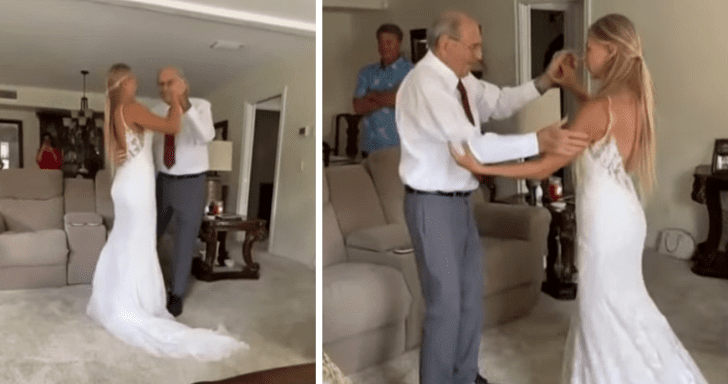 Thoughtful Bride Hops On A Plane To Have “First Dance” With Grandpa