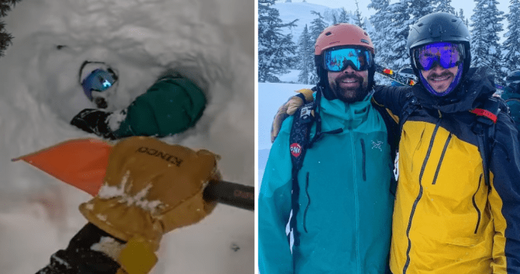 Vigilant Skier Saves Man Buried In Snow
