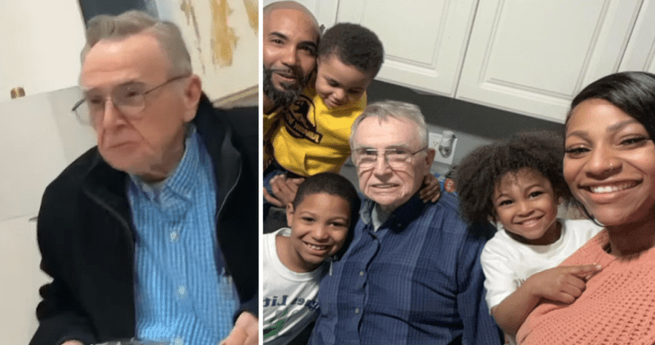 Loving Family Adopts Senior Neighbor As “Honorary Grandpa”