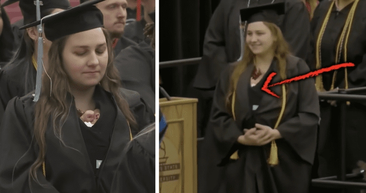 University Graduate Tucks Newborn Under Her Gown During Ceremony