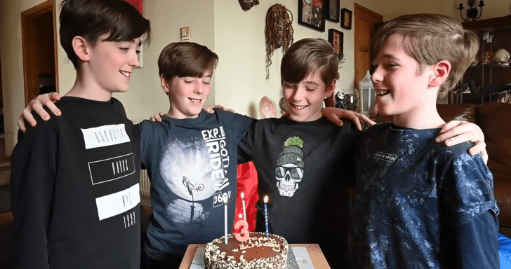 12-Year-Old Quadruplets Celebrate 3rd Birthday This Leap Year