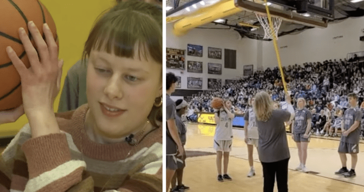 Blind 17-Year-Old Makes Free Throw Shot In Front Of 2500 People