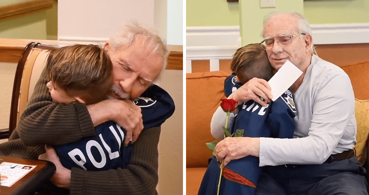 Little Boy Dresses As A Cop And Visits Nursing Homes